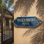 Metallic Blue Blend Premium Resin House Nameplate 1