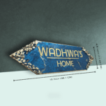 Metallic Blue Blend Premium Resin House Nameplate 3