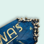 Metallic Blue Blend Premium Resin House Nameplate 5