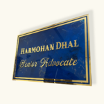 Metallic Blue Designed Professional Resin Nameplate for Corporate 2
