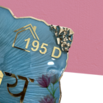 Metallic Sky Blue Krishanalaya Resin Nameplate 2