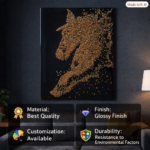 Minimalistic Horse Wall Art Abstract 1