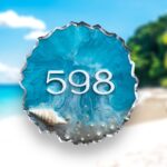 Ocean Inspired Resin House Numberplate