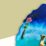 Ocean Theme Premium Radha Krishna Resin Nameplate 4