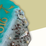 Ocean Theme Premium Radha Krishna Resin Nameplate 5
