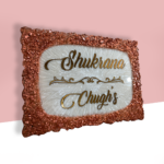 Pearl Casting Rose Gold Decorative Resin House Nameplate 2