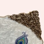 Premium Swirl Krishna Theme Pattern Resin Coated Nameplate 4