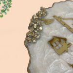 Premium Swirl Pressed Flower Resin Coated Nameplate 4