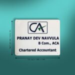 Professional Chartered Accountant Acrylic Nameplate 3