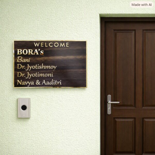 Professional Designation Brown Acrylic Nameplate 1