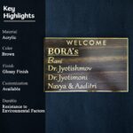 Professional Designation Brown Acrylic Nameplate 3