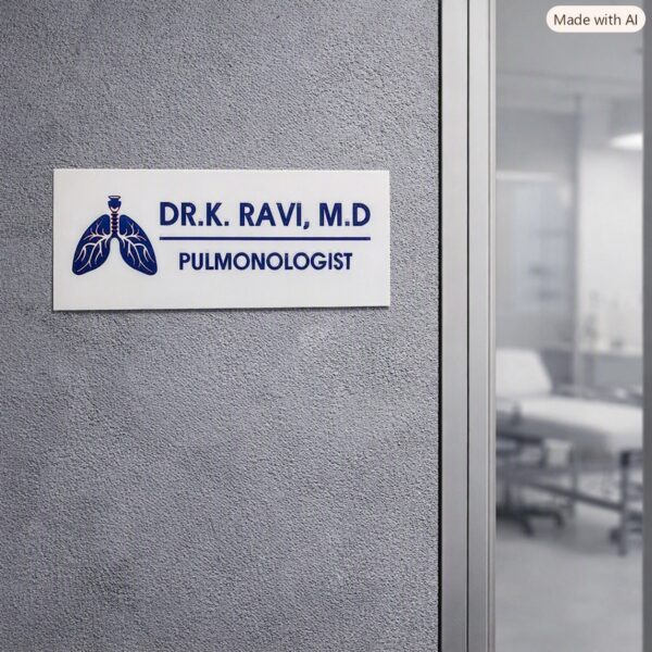 Professional Doctor White Acrylic Nameplate 1