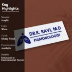 Professional Doctor White Acrylic Nameplate 3