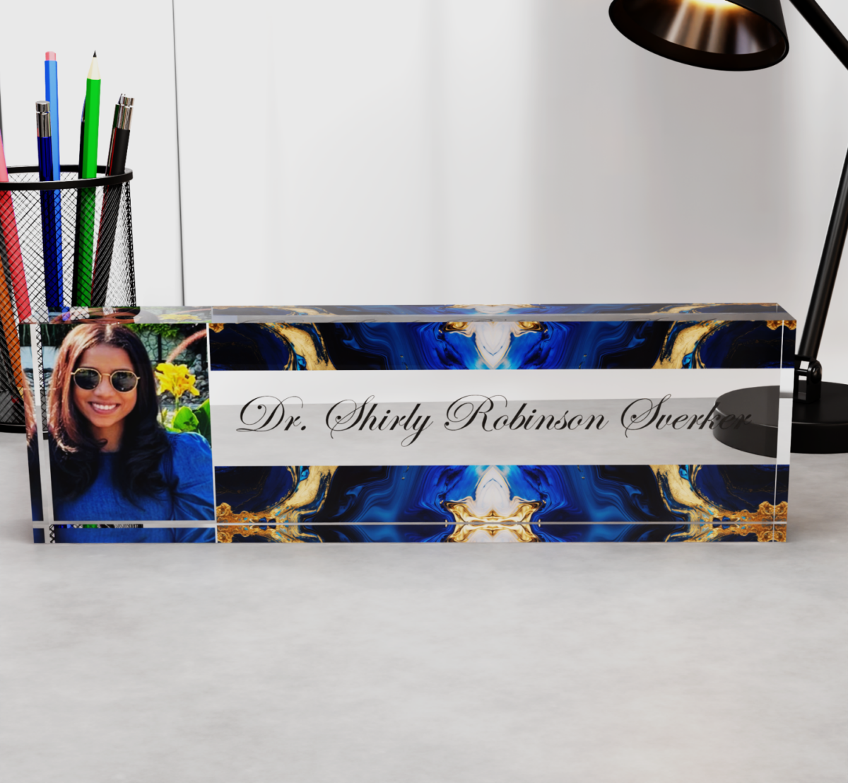 Professional Doctors Desk Nameplate with Picture 1