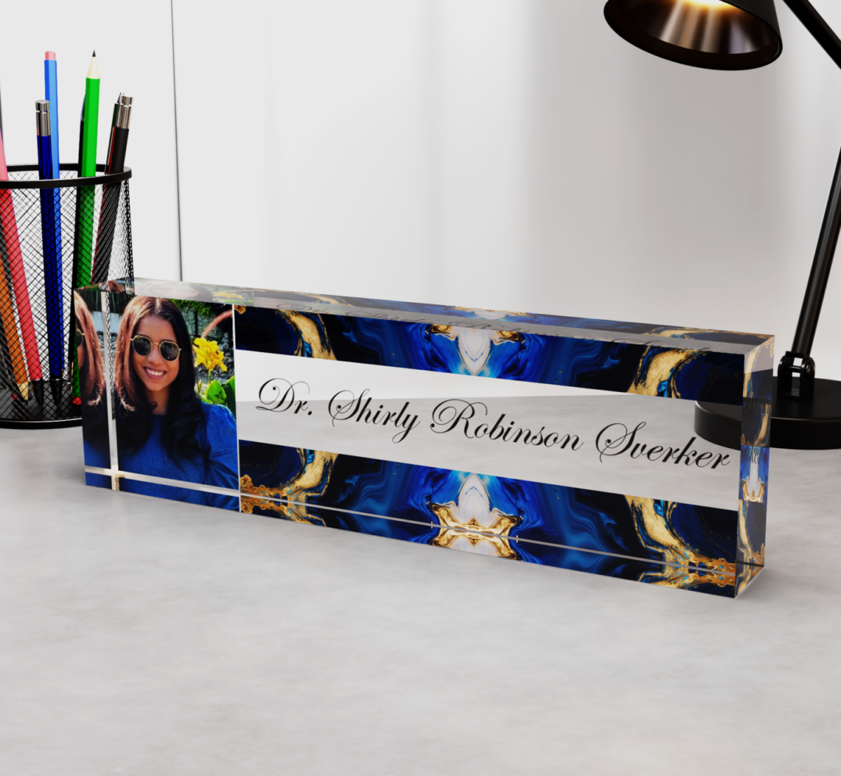 Professional Doctors Desk Nameplate with Picture 2