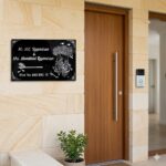 Radha Krishna on Tree Swing Name Plate with Light 1