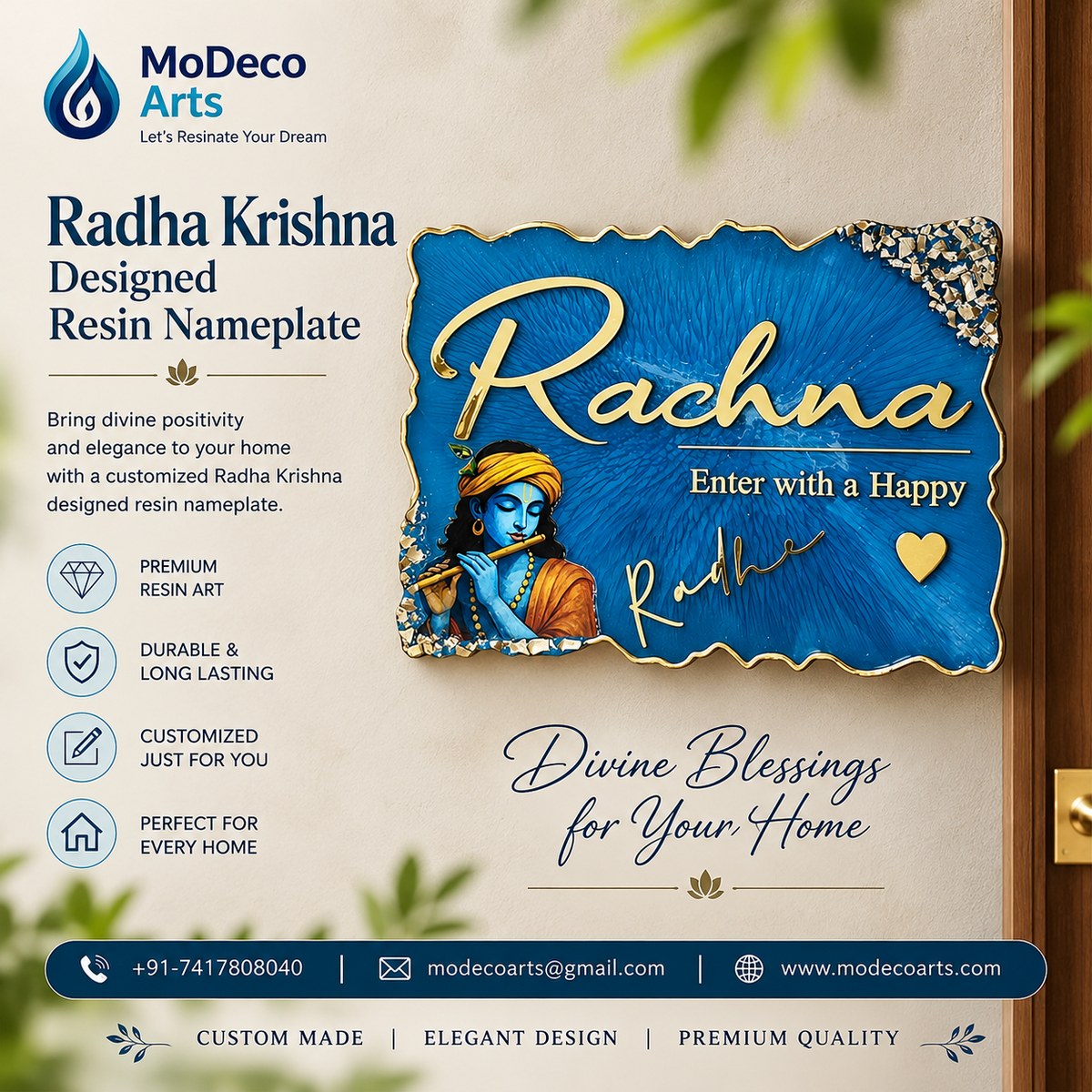 Resin Nameplate with Radha krishna.png