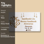 Santosh Niwas Ganesha Acrylic Nameplate 2