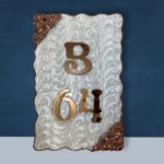 Swirl Designed Resin House Numberplate
