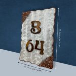 Swirl Designed Resin House Numberplate 2