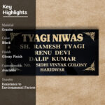 Tyagi Niwas Black Granite Nameplate 2