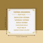 Verma Bhawan White Granite Nameplate 2