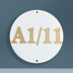 White Acrylic Base House Numberplate 1