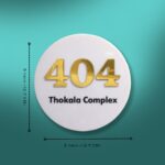 White & Golden Acrylic House Numberplate 3