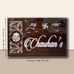 Wood Texture Acrylic LED Name Plate 4