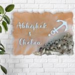 Resin Nameplate Epoxy Nameplate Premium Nameplates Trendy Nameplates Decorative Nameplates Customized Resin Nameplates Customized Resin Nameplate for Home Nameplate For Home House Entrance Nameplates Ocean Theme Nameplates