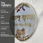 ✨ Oval Shaped Matra Kripa Resin Nameplate 2