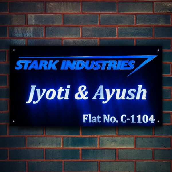 Acrylic LED Nameplate For Industrial Work 1
