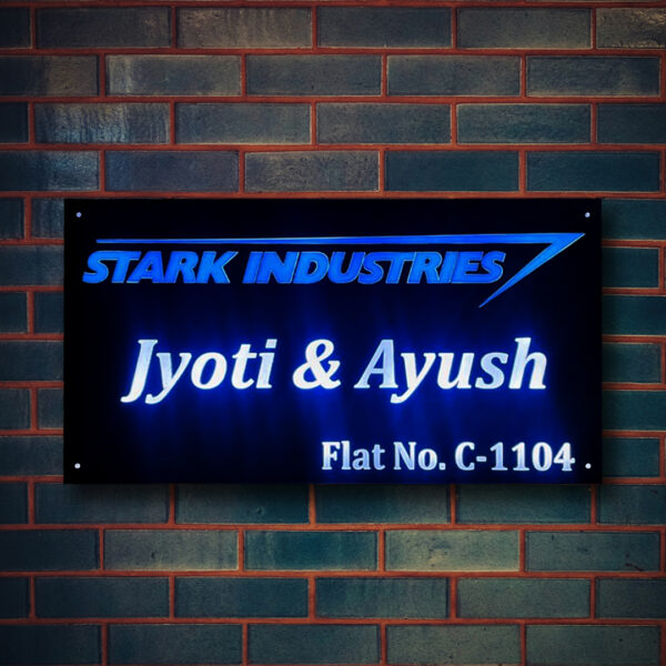 Acrylic LED Nameplate For Industrial Work 1