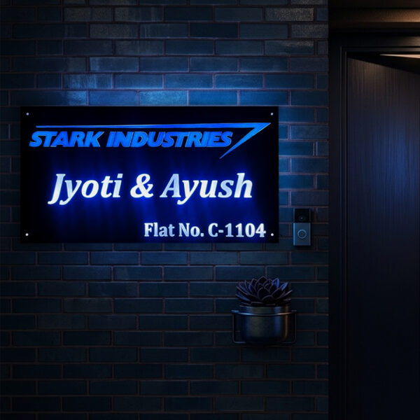 Acrylic LED Nameplate For Industrial Work