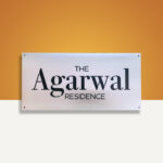 Agarwal House Nameplate in Stainless Steel 1