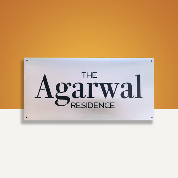 Agarwal House Nameplate in Stainless Steel 1