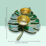 Amber Monstera Leaf Resin Pooja Platter 3