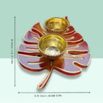 Amber Monstera Leaf Resin Pooja Platter 4