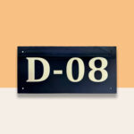 Black Acrylic House Number Plate 1