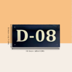Black Acrylic House Number Plate 2