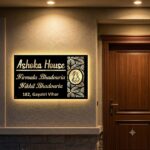 Black Acrylic LED Nameplate