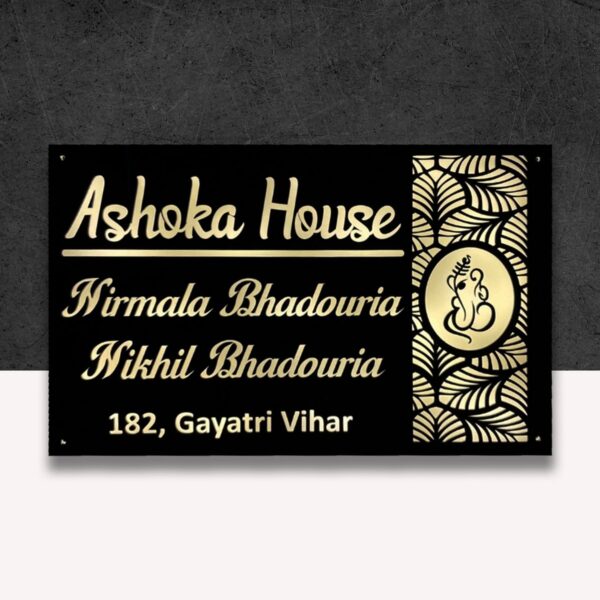 Black Acrylic LED Nameplate 4