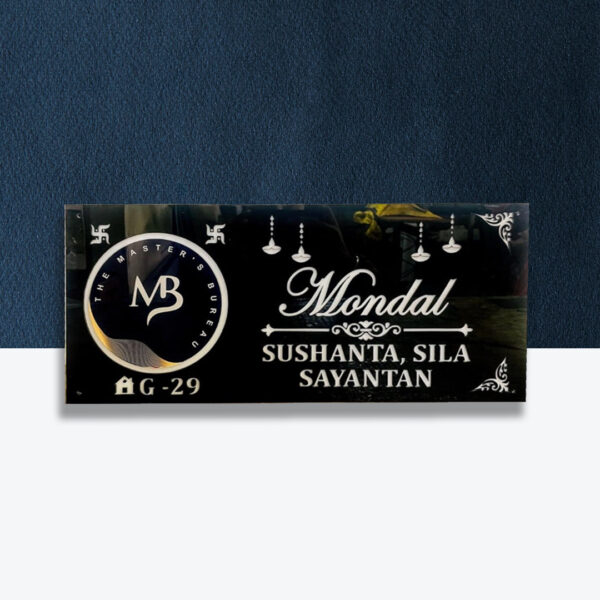Black Acrylic LED With Logo Nameplate 1