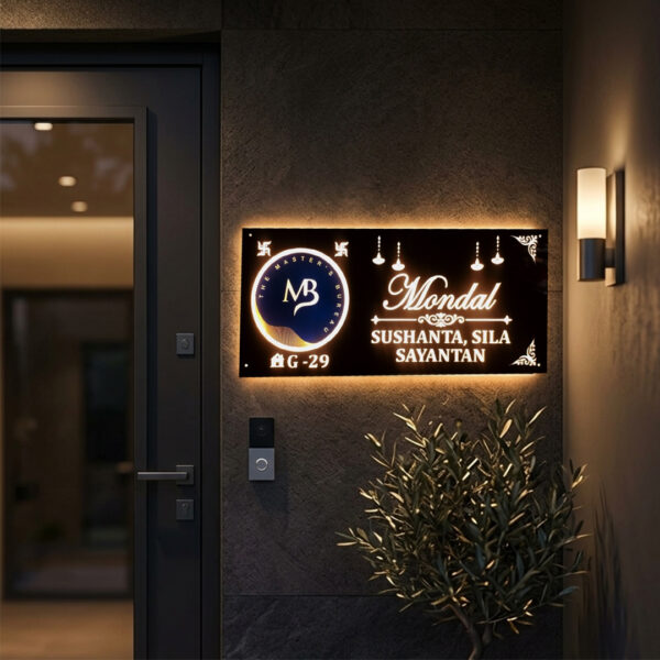 LED Nameplate Acrylic LED Nameplate Acrylic House LED Nameplate Epoxy Nameplate Designs Durable Nameplate Waterproof Nameplate for Home Premium Nameplate for Home Premium Nameplate Rectangle Nameplate
