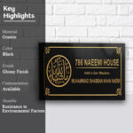 Granite Nameplate Granite Nameplate for House Granite House Nameplate House Granite Nameplate Granite Nameplate in Black