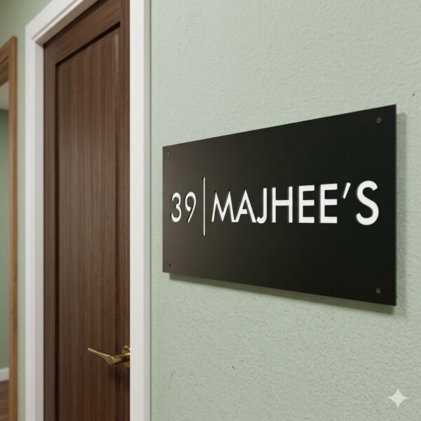 Black Metal house Nameplate