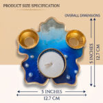 Blue Resin Pooja Platter with Pearls 2
