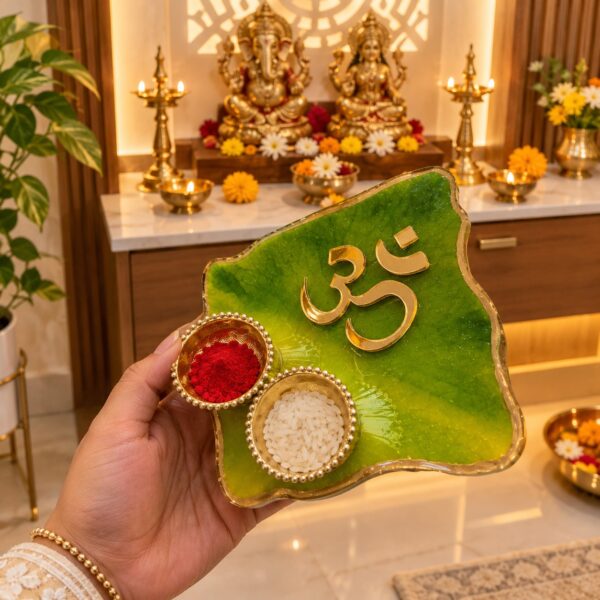 Resin Pooja Platter Resin Platter Festive Platter Diwali Pooja Paltter Pooja Platter Rakhi Platter