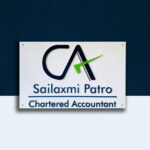 Chartered Accountant White Acrylic LED Nameplate 2