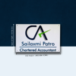 Chartered Accountant White Acrylic LED Nameplate 3
